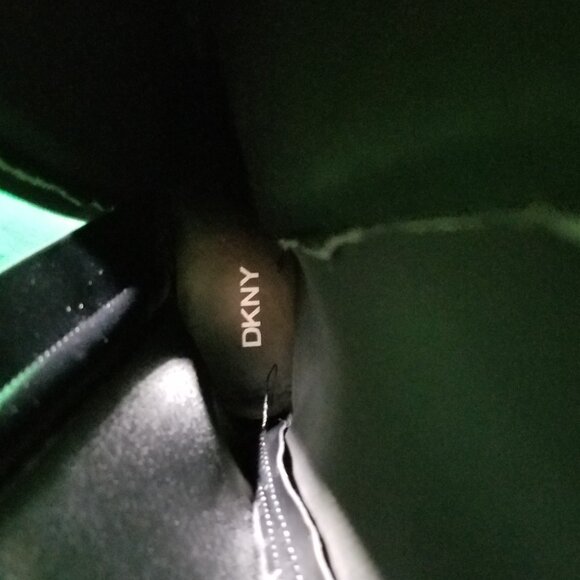 DKNY Logo Black Riding Boots Vegan Leather Size 1 Paddock Jodhpur Field - Picture 7 of 9